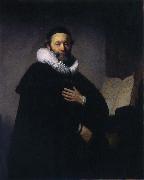 REMBRANDT Harmenszoon van Rijn Portrait of Johannes Wtenbogaert oil painting picture wholesale